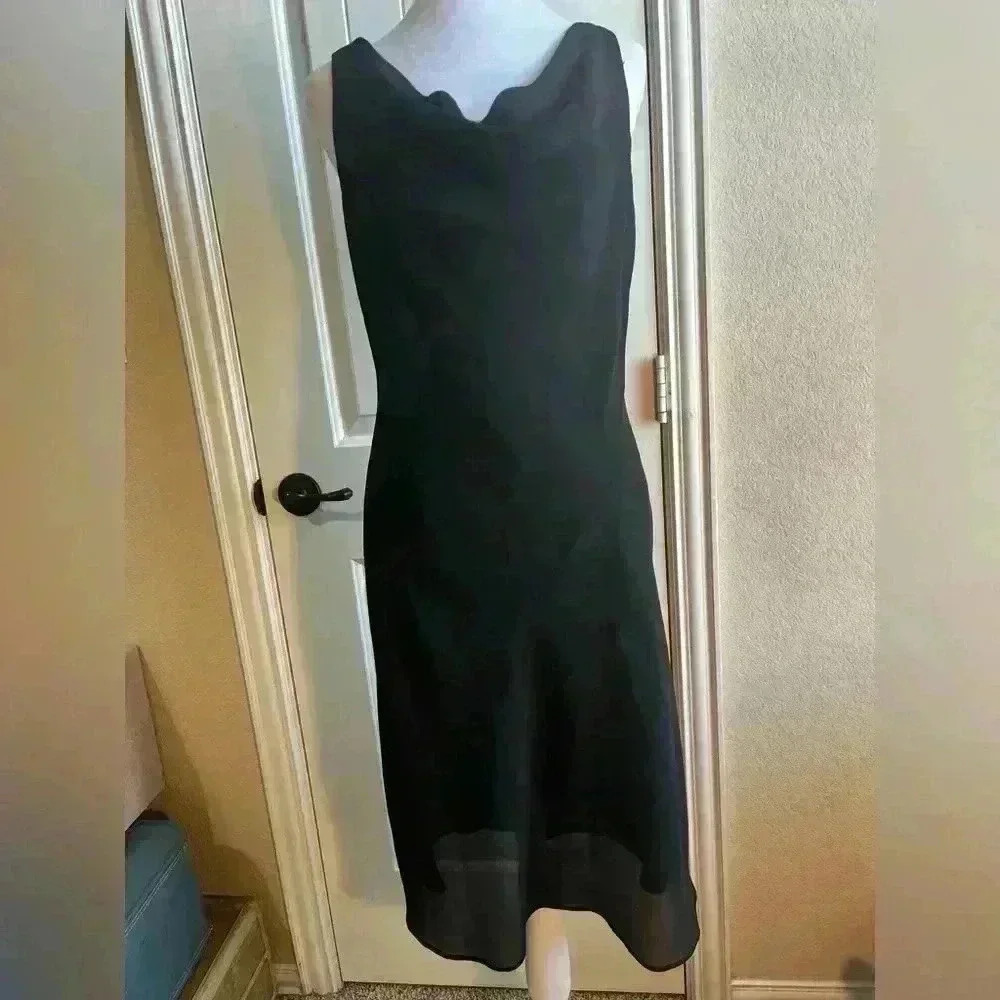 Onyx night cowl neck midi dress